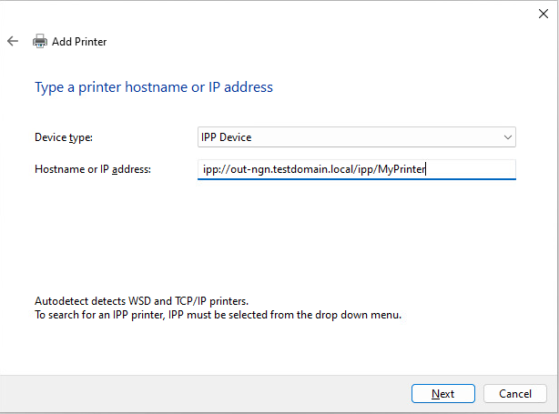 Add printer on Windows 11